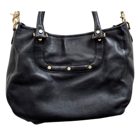 TORY BURCH AMANDA COGNAC PEBBLED LEATHER CROSSBODY HOBO TOTE BAG PURSE - Picture 7 of 16